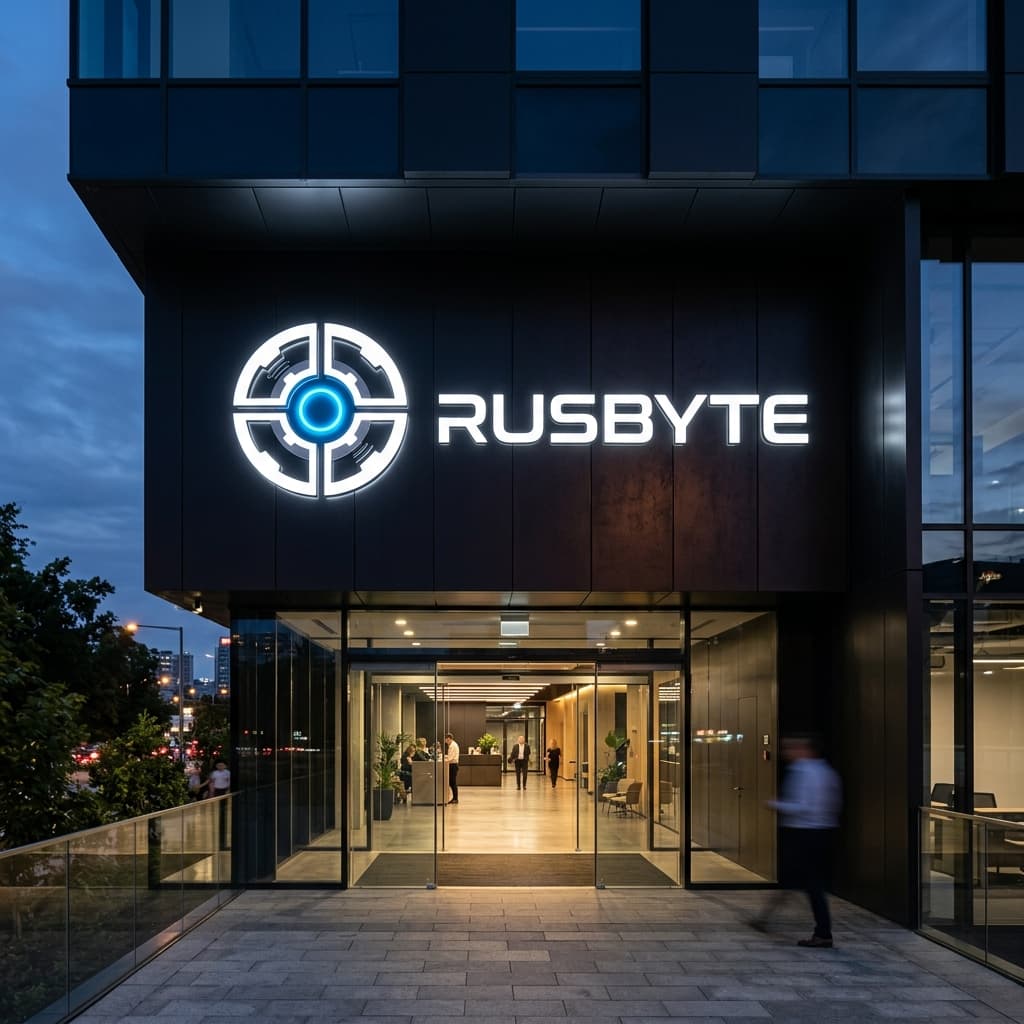 Rusbyte Office Signage Mockup